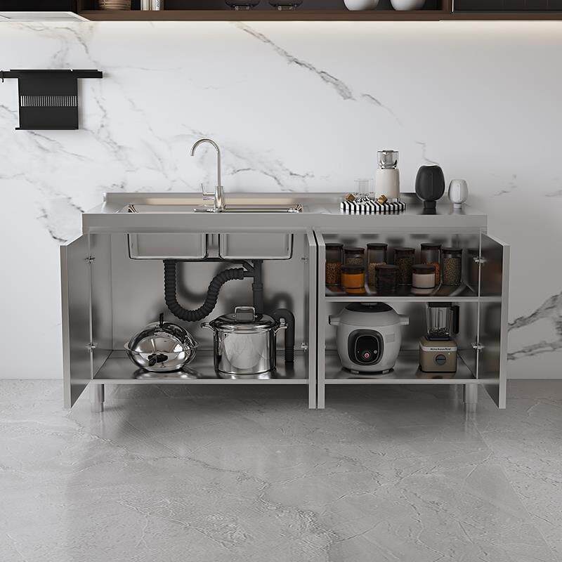 集成水槽炉304集成不锈钢厨房橱柜橱柜家庭简单存储柜定制