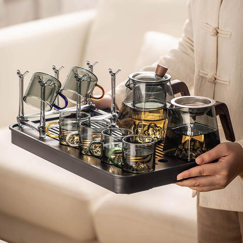 2025新款玻璃茶具套装家用客厅功夫茶壶茶杯办公室会客耐热泡茶壶