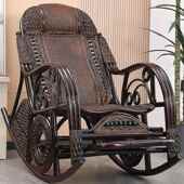 9U天摇然阳植人物真藤摇71椅藤椅台休闲椅家用靠背躺椅午睡椅老逍