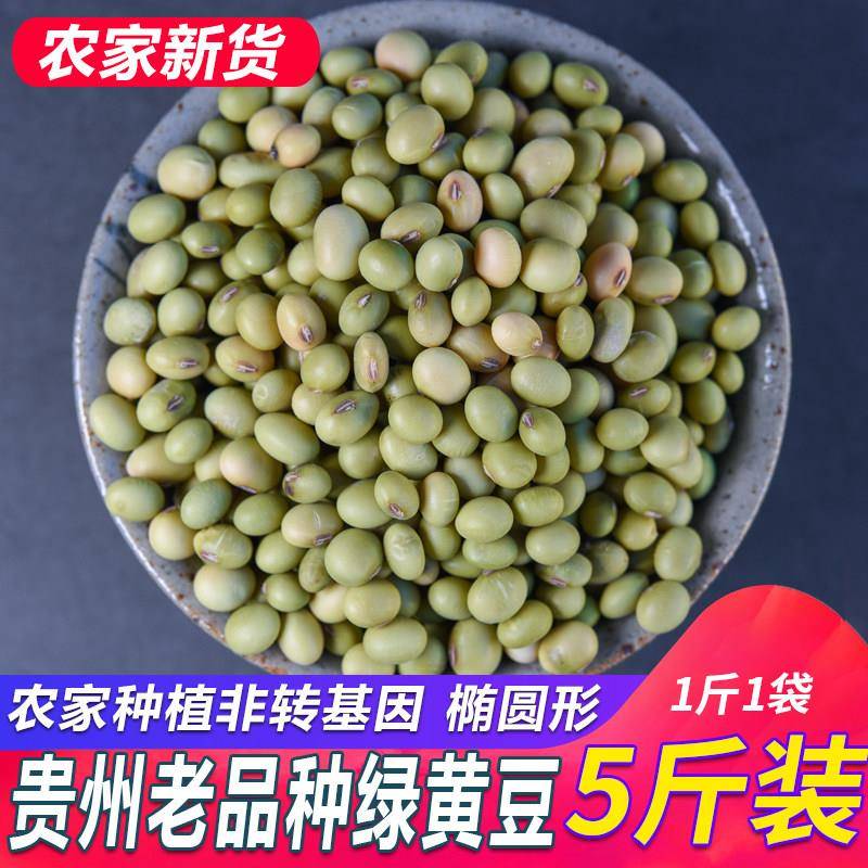 农家绿皮自种五斤新黄豆散装小黄豆新鲜发豆芽打豆浆专用5笨2025