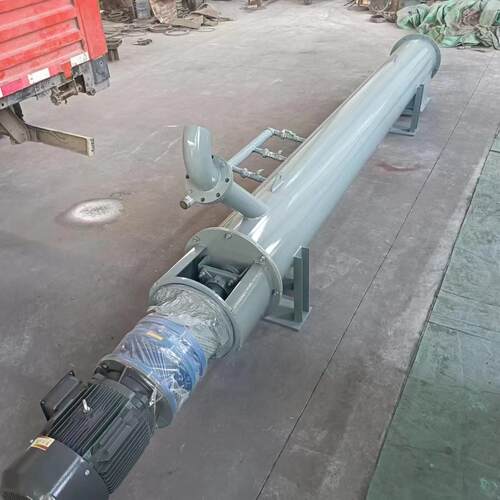 螺旋输送机带加湿系统∪型碳钢绞龙上料机管式煤灰螺旋运输给料机
