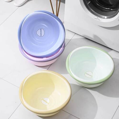 Wholesale Dual-Color Geometric Round Basin, Thickened and En