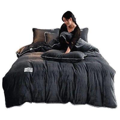 Four-Piece Coral Fleece Bedding Heat Preservation and Warm