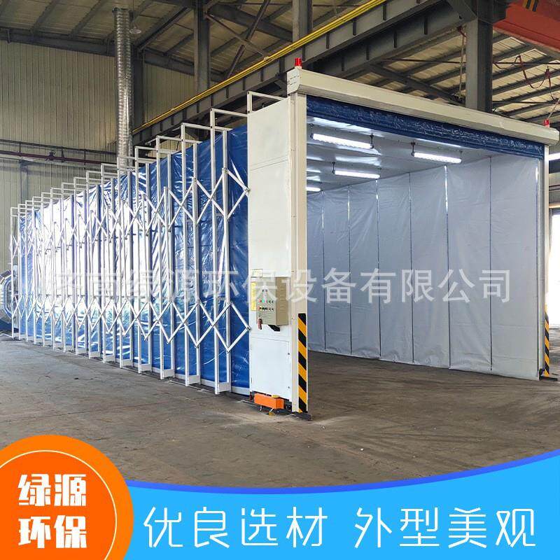 大型伸缩式喷漆房机械设备喷漆房钢构喷漆房移动伸缩房伸缩房