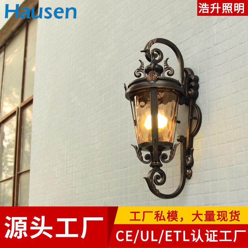 欧式室外壁灯防水灯大号别墅墙户外阳台灯走廊灯过道灯门前灯铝