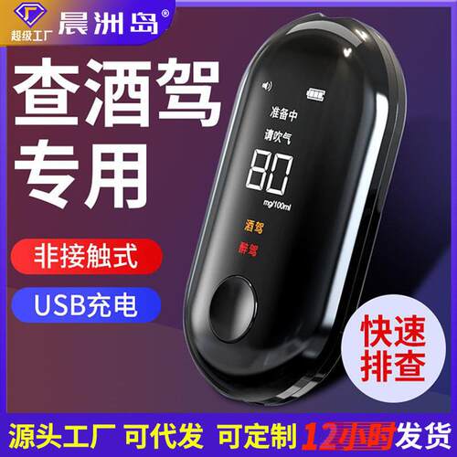晨洲岛酒精测试仪测吹气式酒驾检测仪测酒器高精度测量气体检测仪