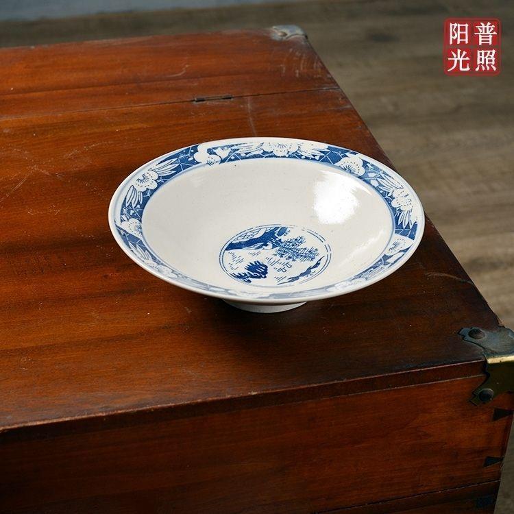 老式地摊大席商用陶瓷碗碟盘凉皮碗拌面碗炒饭碗斗笠碗浅口碗海碗图片