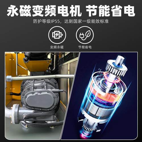 30V双8级杆磁空压机37kW压缩机工业级XT-37SPM永变螺频螺杆式空气