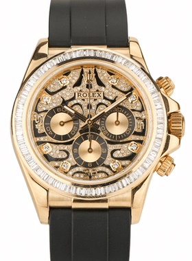 正品[9.8新]劳力士迪通拿后改老虎迪后镶钻自动机械男表16518