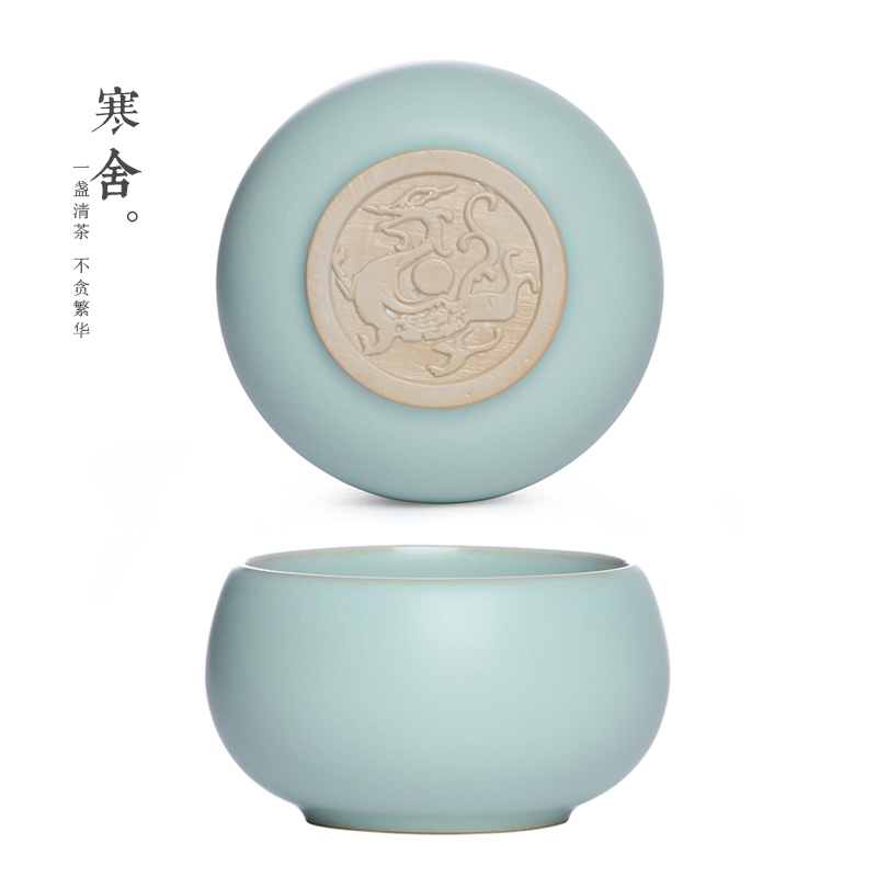 主人杯汝窑茶具品茶杯坐禅杯 功夫茶具汝瓷开片品茗杯禅意杯单杯