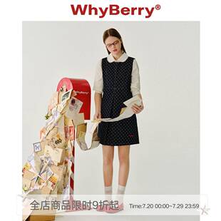 波点无袖 牛仔甜心 洋装 U领少女风裙子衬衫 WhyBerry 套装 25SS
