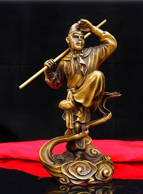 开业纯铜猴子摆件齐天大圣踏云孙悟空 斗战胜佛神像家居工艺品