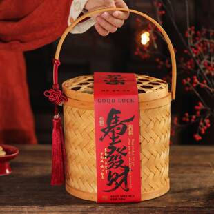 2026新年礼盒包装高级国风竹篮马年春节过年礼物烘焙年货礼品盒空