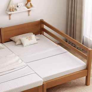 实木童床带护栏儿婴小孩床男女ARH孩拼接床加厚加粗边床儿拼接大