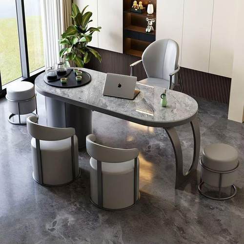 岩子茶台泡茶一体桌办公板室功夫茶桌椅组合轻奢简高端极阳台TIP