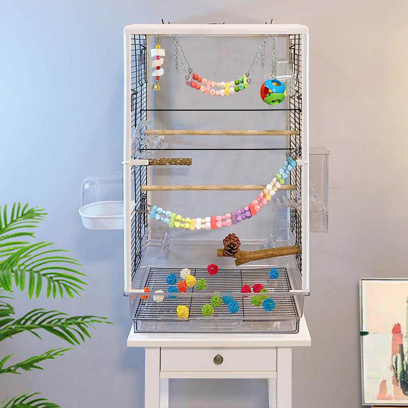 鹦鹉鸟笼大豪华观赏笼虎皮玄凤牡丹鹦鹉专用笼子大号压克力透明笼