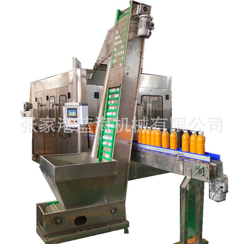 果汁茶饮料灌装机三合一灌装机PET小型瓶装液体灌装拧盖机设备