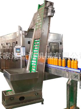果汁茶饮料灌装机三合一灌装机PET小型瓶装液体灌装拧盖机设备
