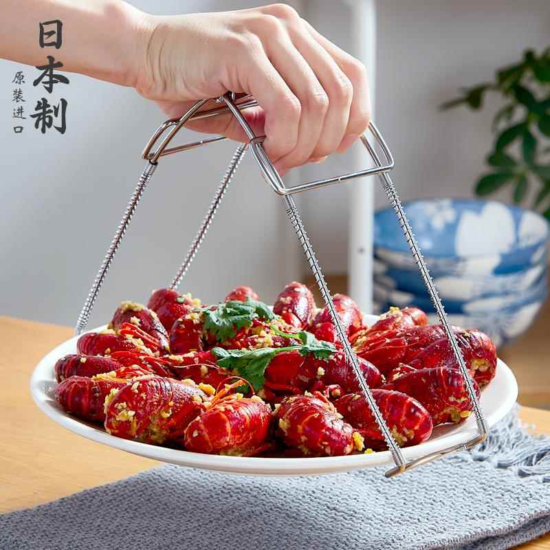 日本进口防滑取碗夹子家用防烫夹砂锅夹厨房用品抓盘子器夹碗碟器