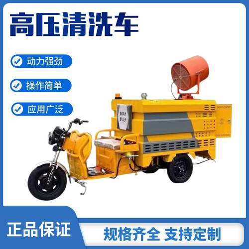 厂家供应新能源四轮道路冲洗车雾炮洒水车电动三轮高压清洗车