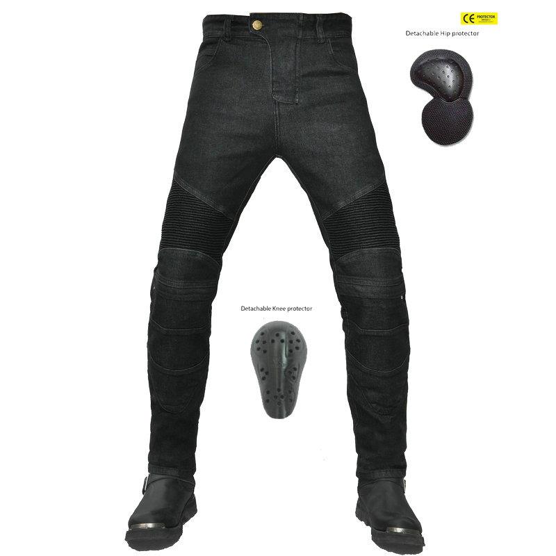 高档VOLE摔RO摩托车力仔裤男女机车牛骑行裤复古哈雷防防风耐磨弹