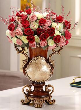 式贝壳工艺盘复古花瓶水果欧DLB套装客厅饰茶几创意装品摆件奢华