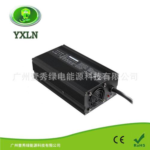 900W铝壳智能充电器 24V24A铅酸电池充电器带显示器可看电压电流