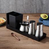 勺厅筷托盘商用餐料专用48493868爆醋瓶套装 调罐桌面醋壶商 商用款