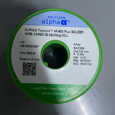 APHA阿尔法焊锡丝焊锡线SAC305无卤HF-850自动焊锡机无铅高活性