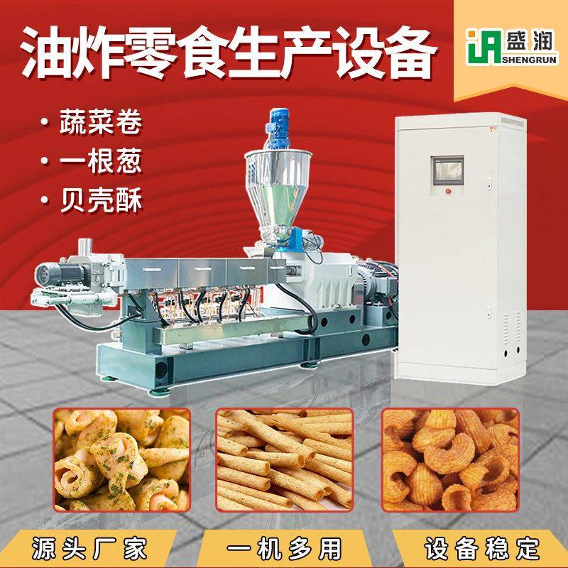 厂家生产三角酥小鱼食品加工机器油炸锅巴生产线