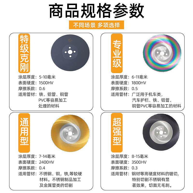超A机钨M42机用高速钢圆锯片不锈钢专用切合金锯钢管片QQD切割片