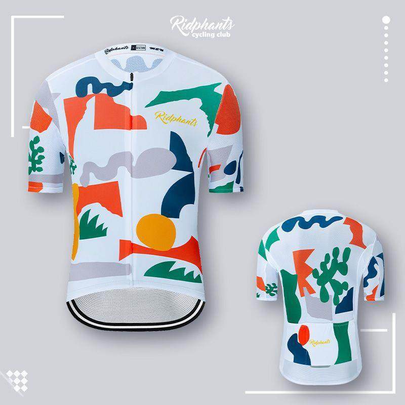 彩色骑行服短袖牛奶丝抓绒长袖男女自行车服单车保暖