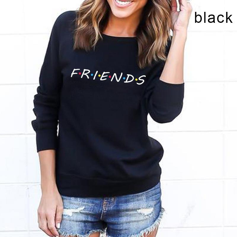 letter solid printing ladies pullover long-sleeved sweater