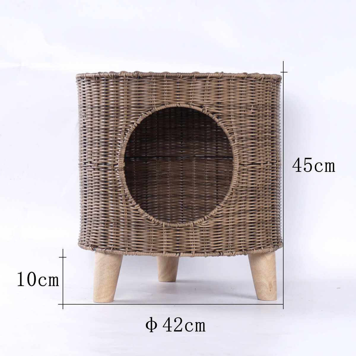 猫可窝冬季架猫别墅笼猫床封闭式猫猫狗窝猫四季屋房子拆洗爬藤编