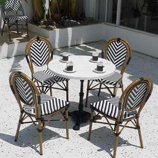 椅户外法式休闲庭院花园阳桌台咖啡厅茶奶NSC店复古室外藤编桌椅