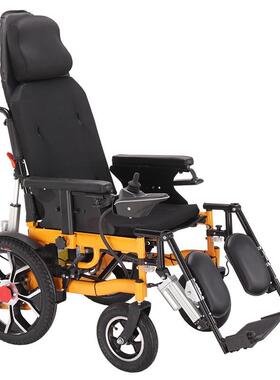 外贸出口电动轮椅不锈钢高靠背可躺卧老年人折叠助行器ES6004