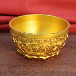 黄铜貔貅财聚宝摆件黄铜盆财招进宝麒麟见描述碗存钱罐铜钵聚碗家