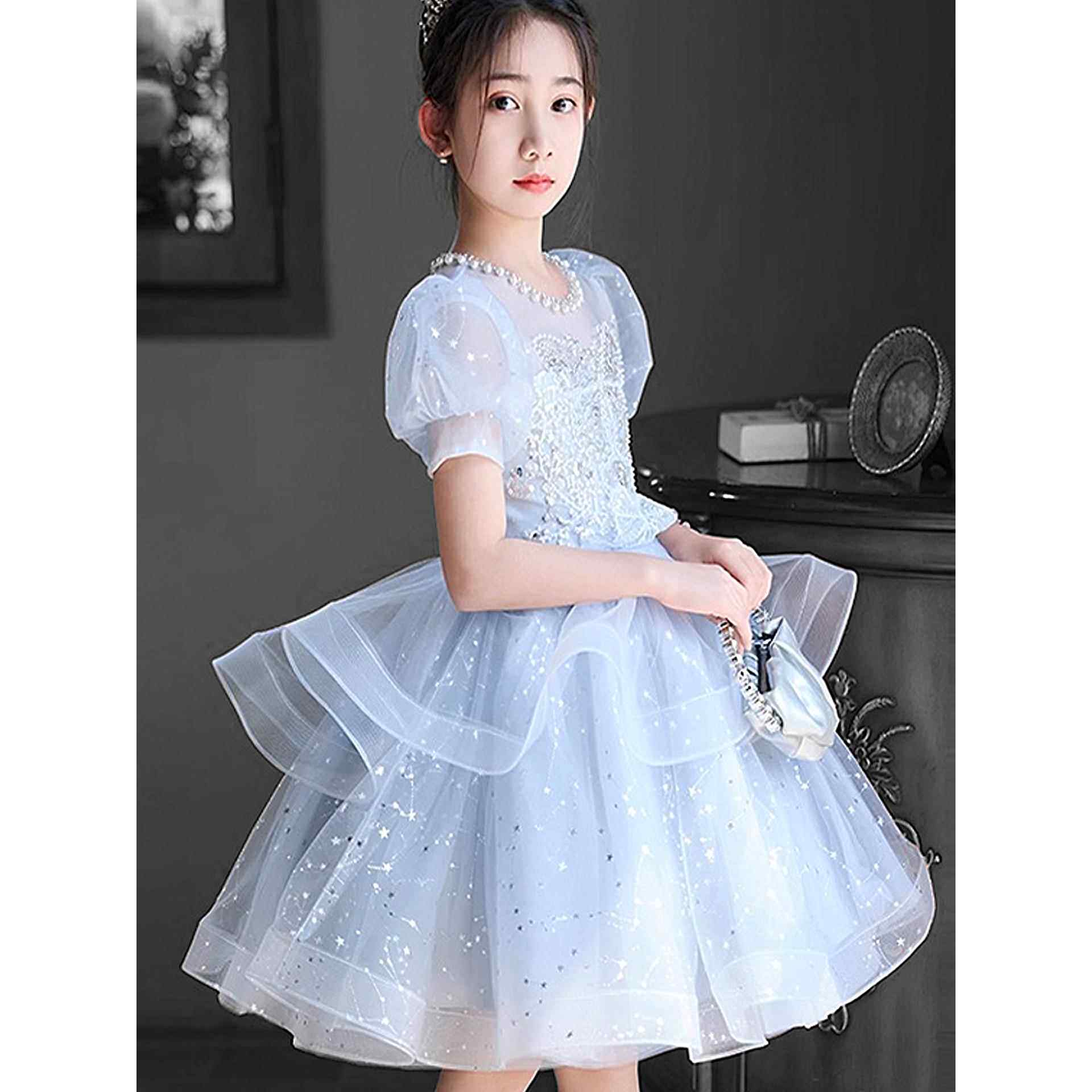 Mapping香港轻奢洋气绝美儿童礼服纱裙花童小女孩生日派对公主裙