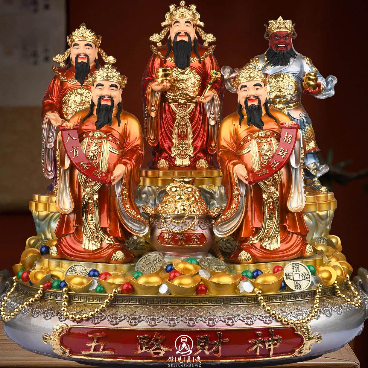 五路财神像范蠡财神爷像家用供奉赵公明像比干公司店铺招财摆件
