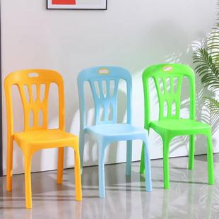 塑料靠背椅大排档餐椅饭店椅子家用户外沙滩成人餐厅加厚胶椅凳子