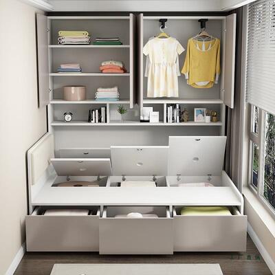 储儿童榻榻衣柜书柜一体床组985合省空间物现米简代约床小户型定