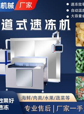 低温全自动土豆块红薯隧道式速冻机商用大型果蔬丁什锦菜速冷机