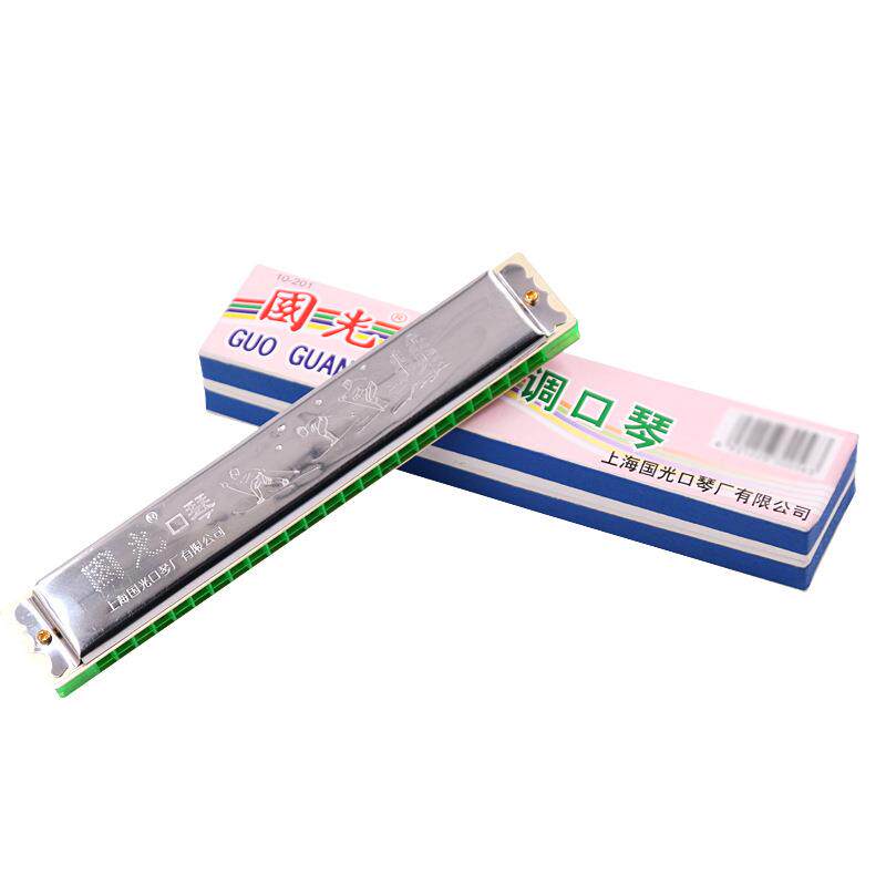 上海光口琴24孔重音复音C调儿童学RWK成人初业学生者国自学专演奏