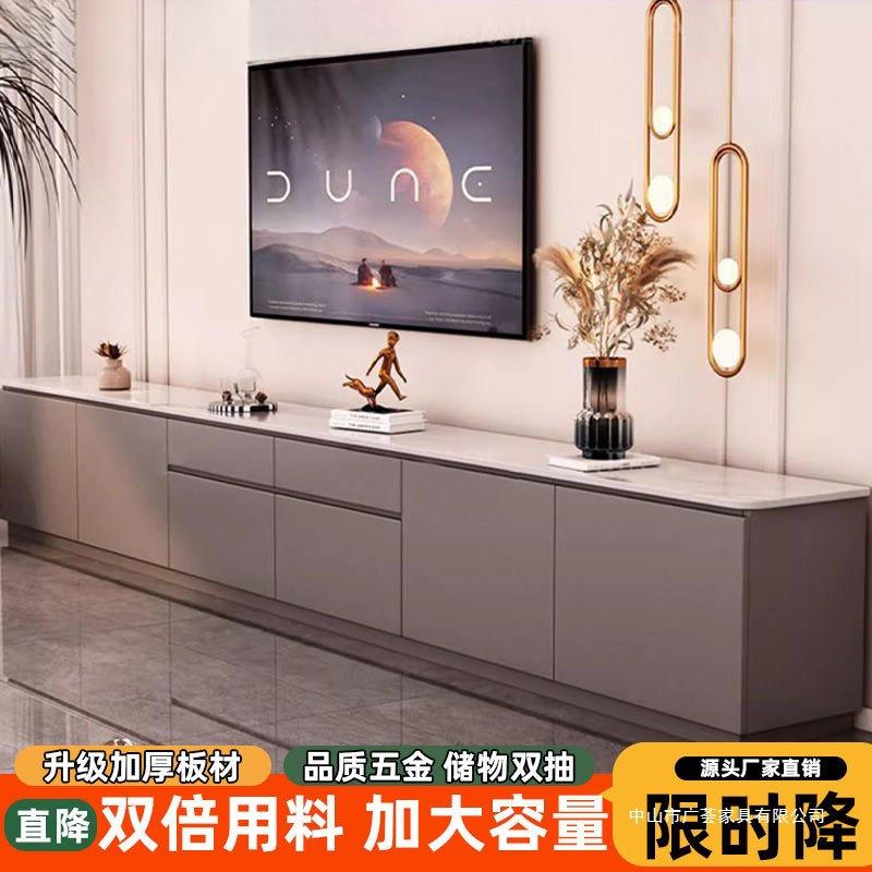 Yl岩板茶几实电木视柜欧式超长电视a柜客家用x-2121落地收厅纳柜