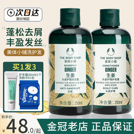 thebodyshop美体小铺生姜洗发水，露护发素修护头发控油蓬松去屑