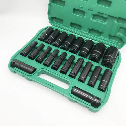 20件套15p10P组合套筒12电动扳手加长套筒汽修风炮旋具8-32