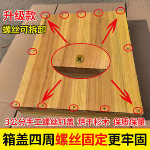 兰峰煮蜡杉木标准中蜂蜂箱密蜂具全套养蜂工具蜜蜂箱十框平箱专用