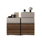 床头柜简约现代卧室小型储物柜积木款 床头收纳柜方形轻奢风床边柜