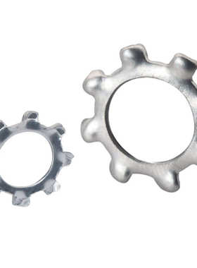 304不锈钢外齿锁紧垫圈洗白DIN6797A齿形防滑止动防松外齿垫片