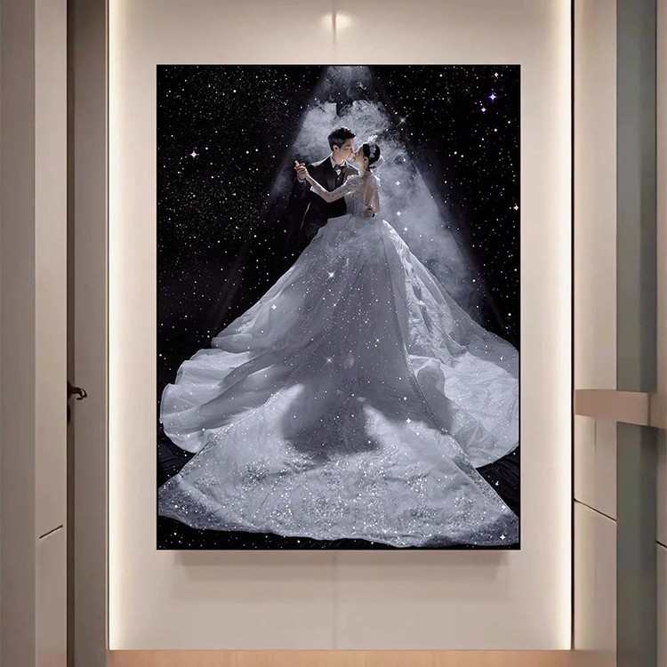 婚纱照相框放大挂墙定制玄关结婚照片冲洗打印全家福客厅床头挂画